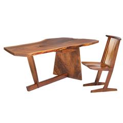 Important George Nakashima Conoid Desk and Chair
