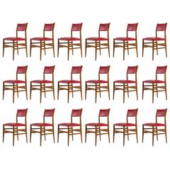 Rare Set of 18 "Leggera" Chairs by Gio Ponti for Cassina 5