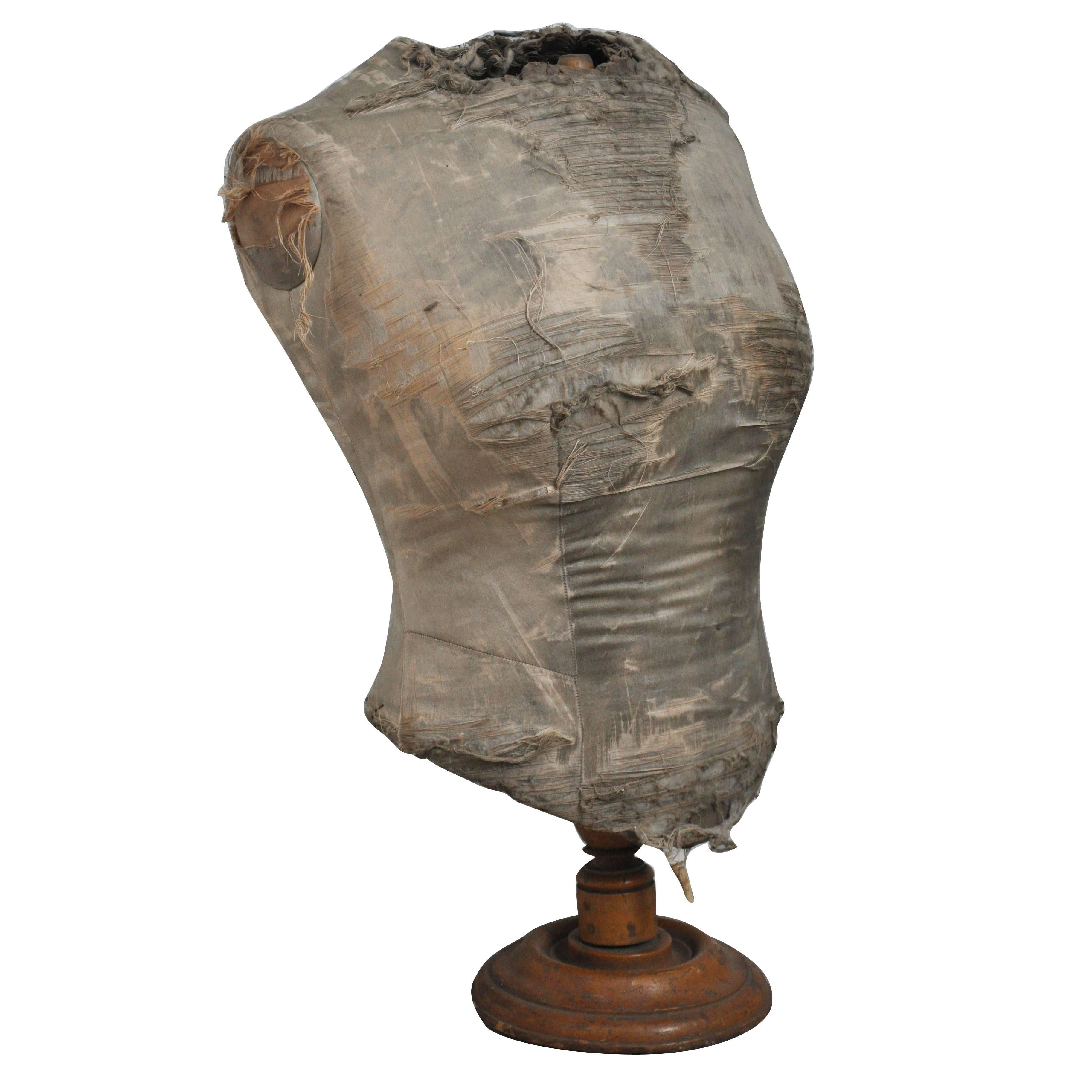 Late 19th Century French Fabric Bust For Sale