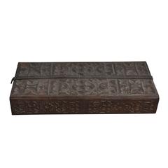 Early 20th Century Tooled Leather Box from Morocco 8