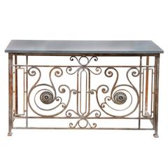 Antique French Steel Console