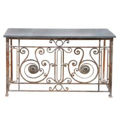 Antique French Steel Console