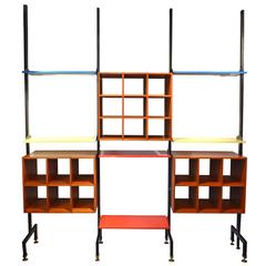 Fantastic American Library Modernist Bookcase, circa 1960 11