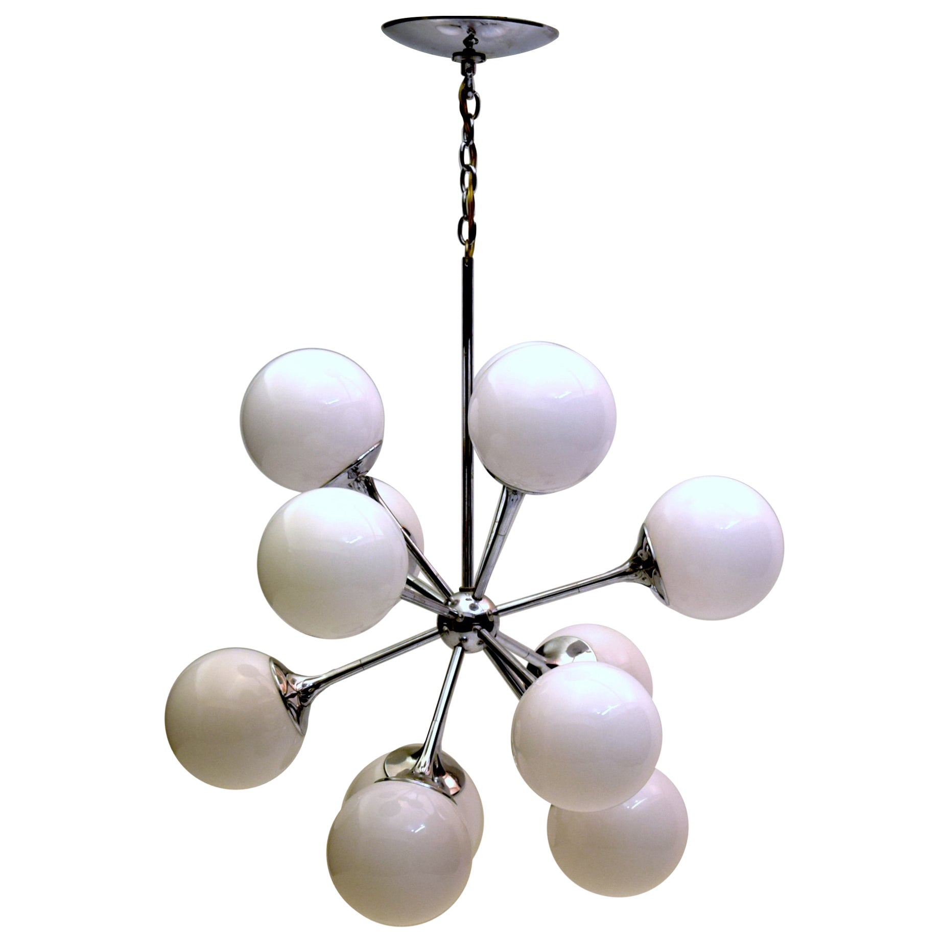 Light Society Sputnik 18 Light Chandelier Pendant, Chrome Light Society Sputnik 18 Light Chandelier Pendant, Chrome