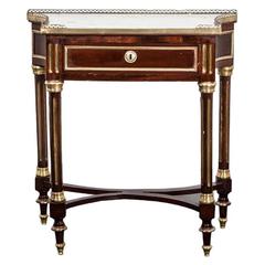 Table Side French Late 18th Century Directoire Mahogany Marble France