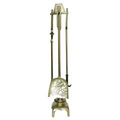 James Mont Style Brass Asian Inspired Fireplace Tools ** Saturday Sale ** 8