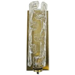 Italian Murano Cylinder Glass Sconces by Mazzega 9