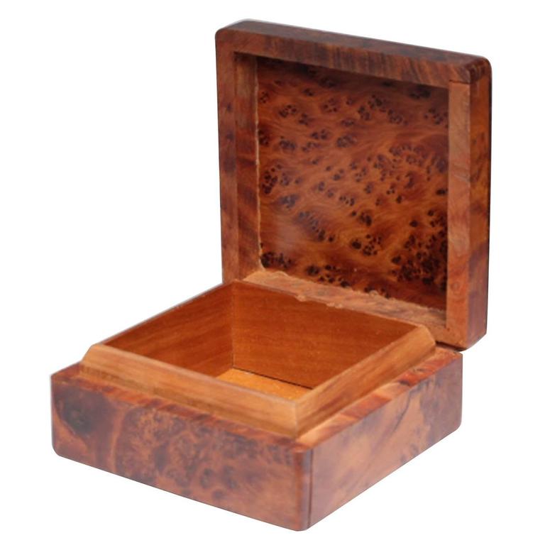 Burl Wood Box For Sale at 1stdibs