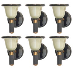 Set of Six Murano Fungo Sconces by Barovier e Toso