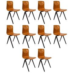 Set of Ten Pagholz Galvanitas S22 Dinning Chairs, 1960s