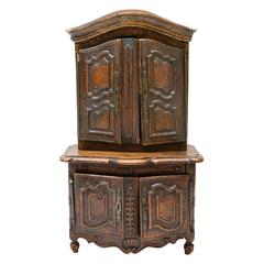 Louis XV Miniature Dome Top Buffet a Deux Corps, circa 1760 7