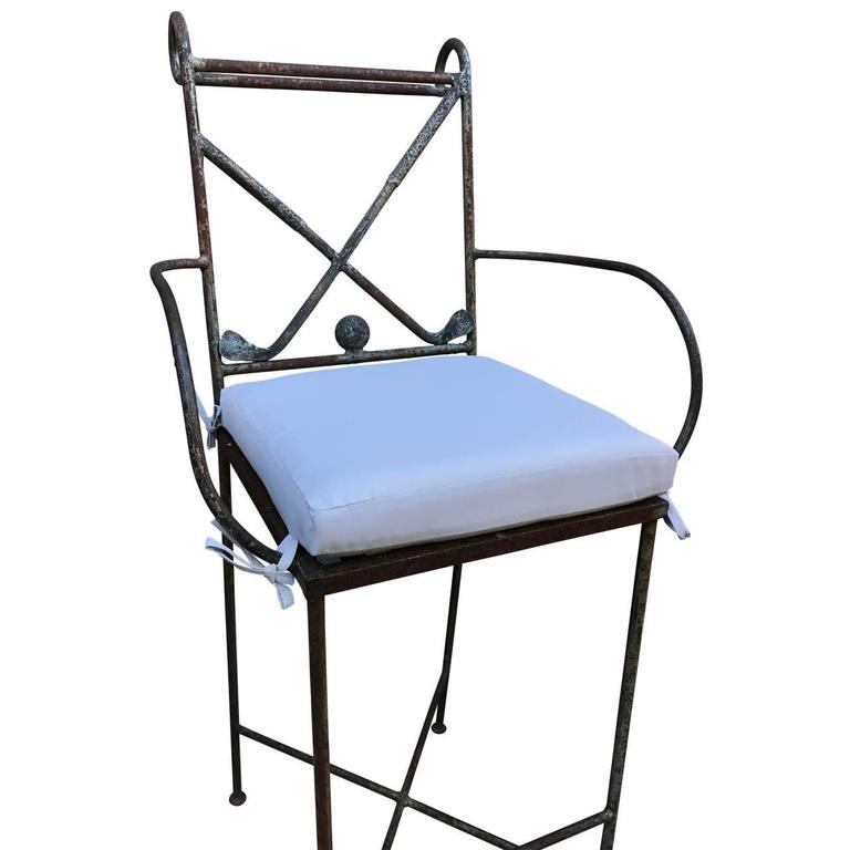 Set of Three GolfThemed Bar Stools For Sale at 1stdibs