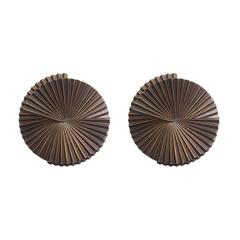 Pair of Medium Dark Bronze Metal Sconces by Fabio Bergomi 11