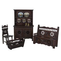 Antique Collection of French Doll Furniture