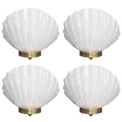 Fifteen Oversized Shell Sconces by Barovier e Toso