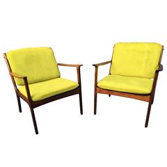 Pair of Danish Rosewood 'PJ112' Armchairs by Ole Wanscher for Poul Jeppersen