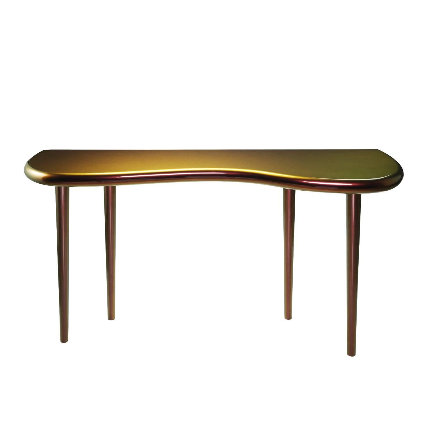 Andrienne, Console Table Lacquered with Chameleon Paint by Philippe Cramer For Sale