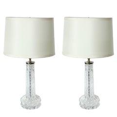 Carl Fagerlund for Orrefors Crystal Table Lamps