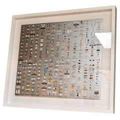 Vintage Damien Hirst Silver "Pharmacy" Wallpaper