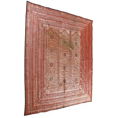 Vintage Indian Silk Sari Textile Quilt Patchwork
