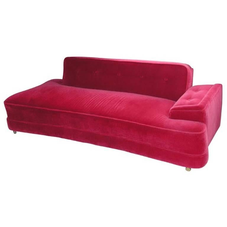 1940s Mohair Sofa-Daybed For Sale