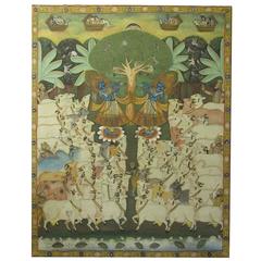 Large 19th Century East Indian Pichwai Painting