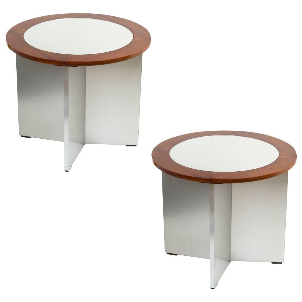  Rare Modernist Side Table by Jansen, 1970s For Sale
