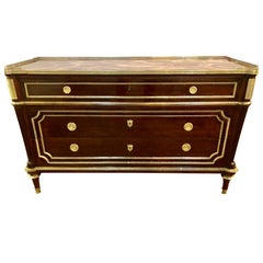 Fine Marble-Top Mahogany Commode/  Dresser/ Credenza 1920s By Maison Jansen