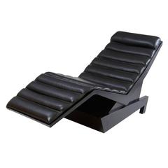 Emiel Veranneman Leather Upholstered Chaise Longue, Belgium, 1970s 6