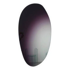 Contemporary Wall Mirror Off Round Hue #2, by Sabine Marcelis, Aubergine Purple