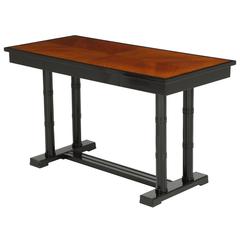 Swedish Art Deco Ebonized and Elm Writing Table, circa 1920s