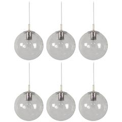 1/6 Beautiful ‘Licht-Drops’ Globe Pendant by RAAK Amsterdam, 1960s 8