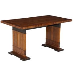 Carl Bergsten Attributed, Swedish Goncalo Alves and Walnut Table, circa 1930