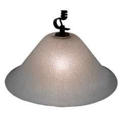 Peill & Putzler Texturized Glass Dome Chandelier, 1960s, Germany