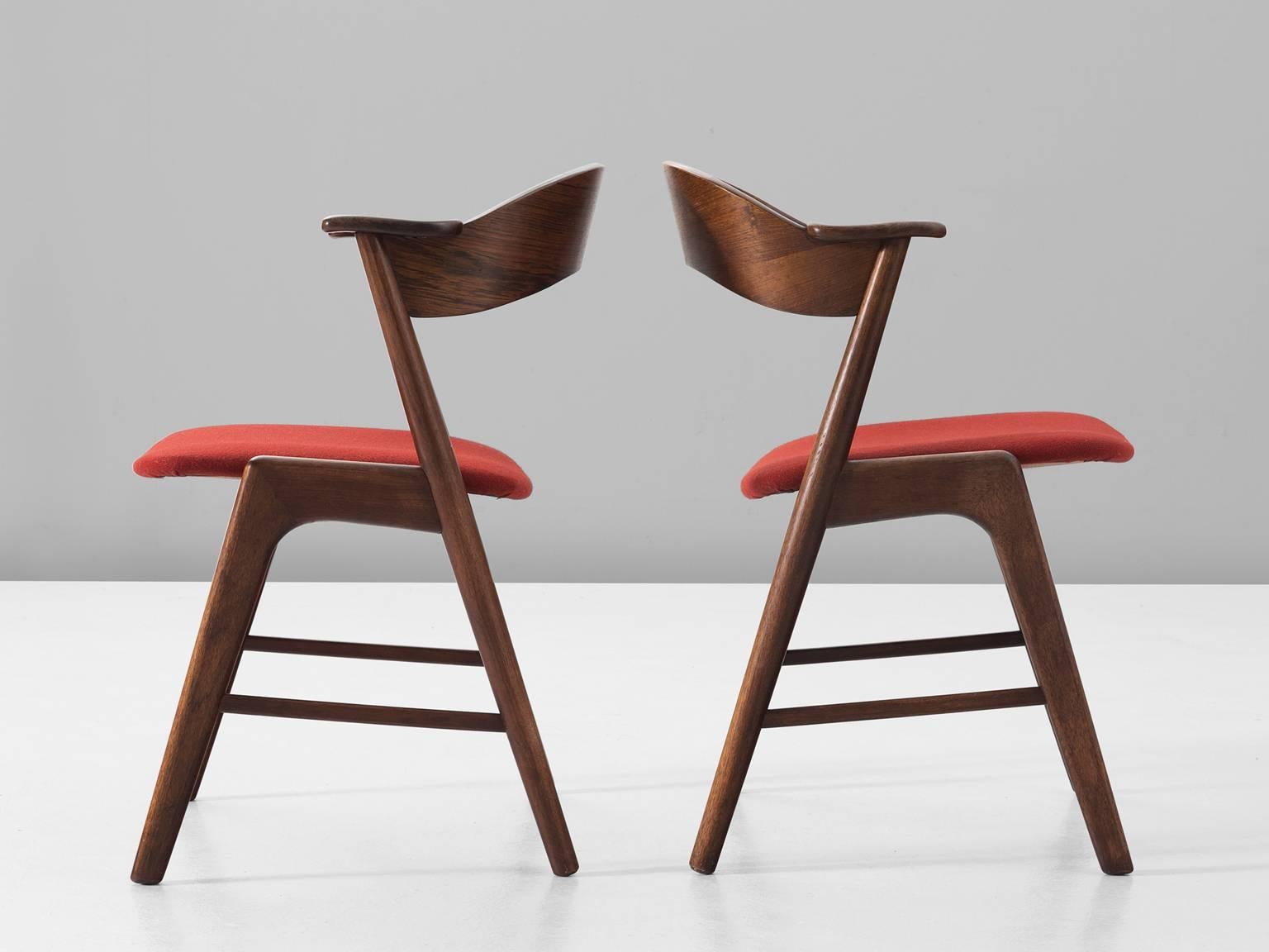 Kai Kristiansen Set of Six Rosewood Dining Chairs In Excellent Condition In Waalwijk, NL