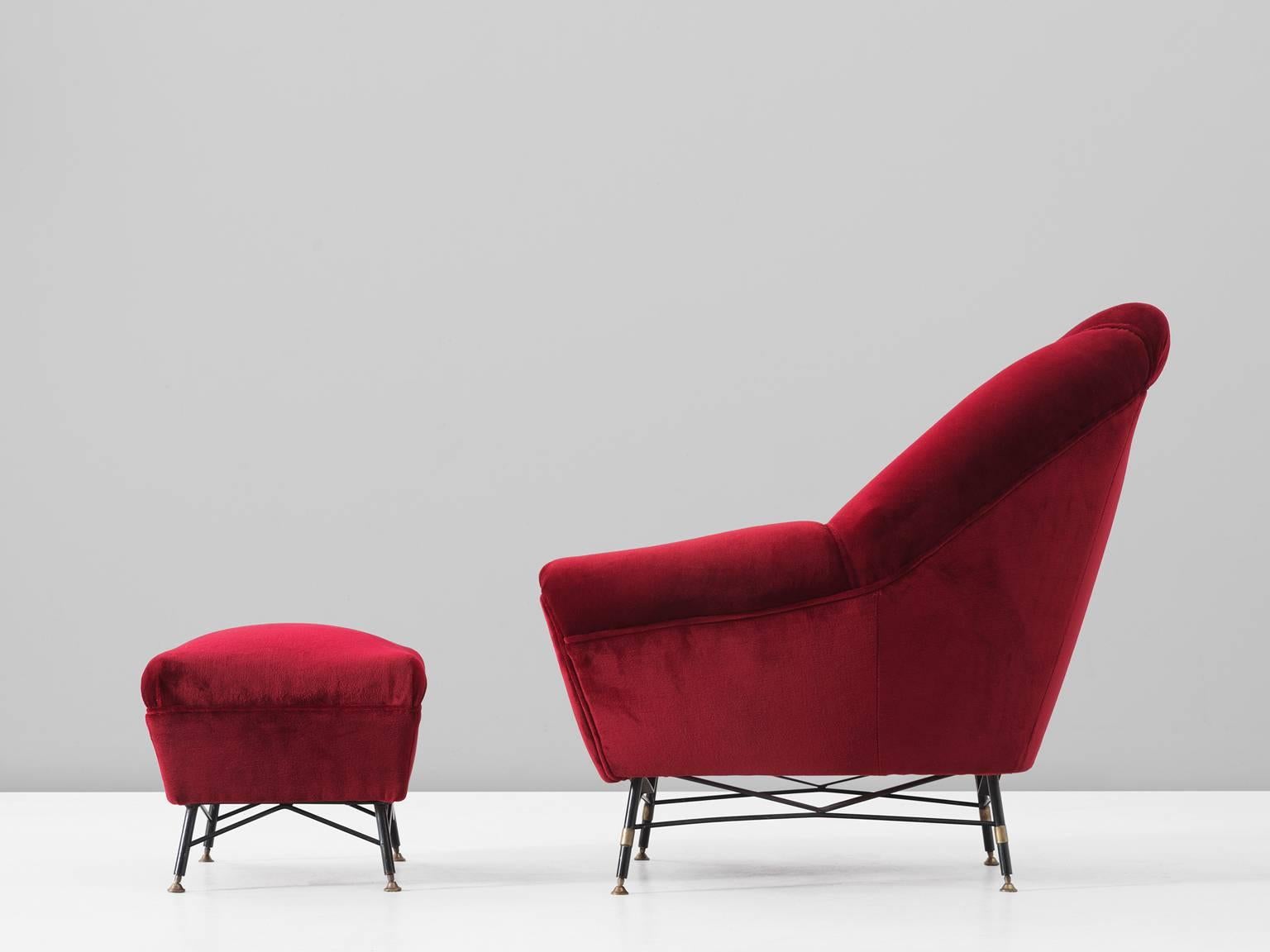 red velvet chair