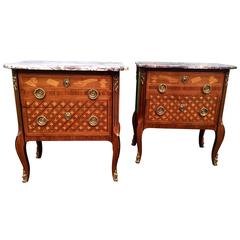 Antique Side Table Pair Louis XV - Style ca 1890