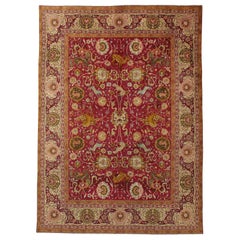 Antique Indian Lahore Rug