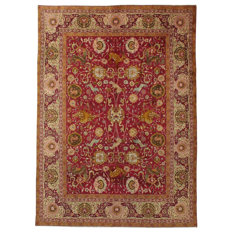 Antique Indian Lahore Rug For Sale at 1stDibs
