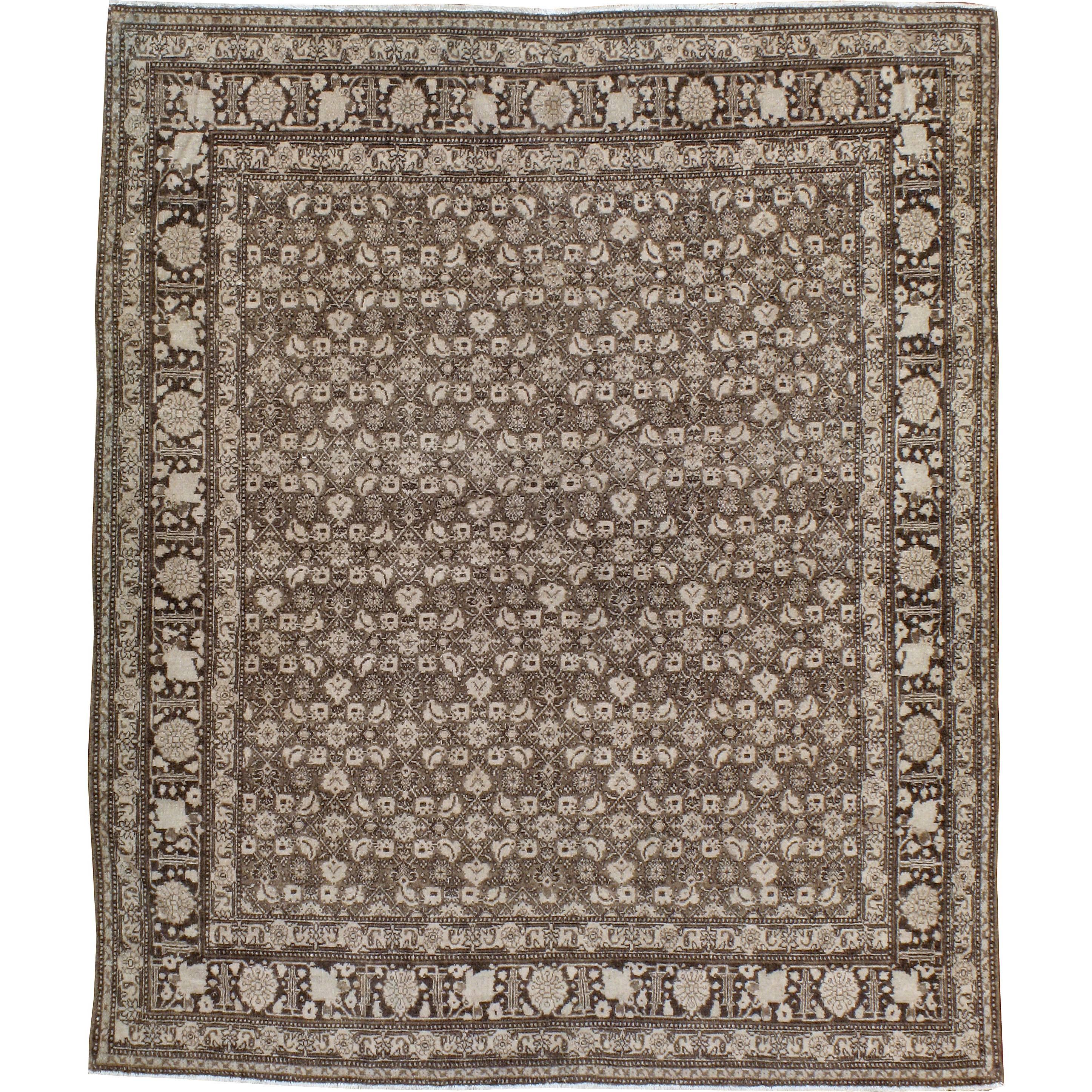 Antiker persischer Senneh-Tabriz-Teppich im Angebot