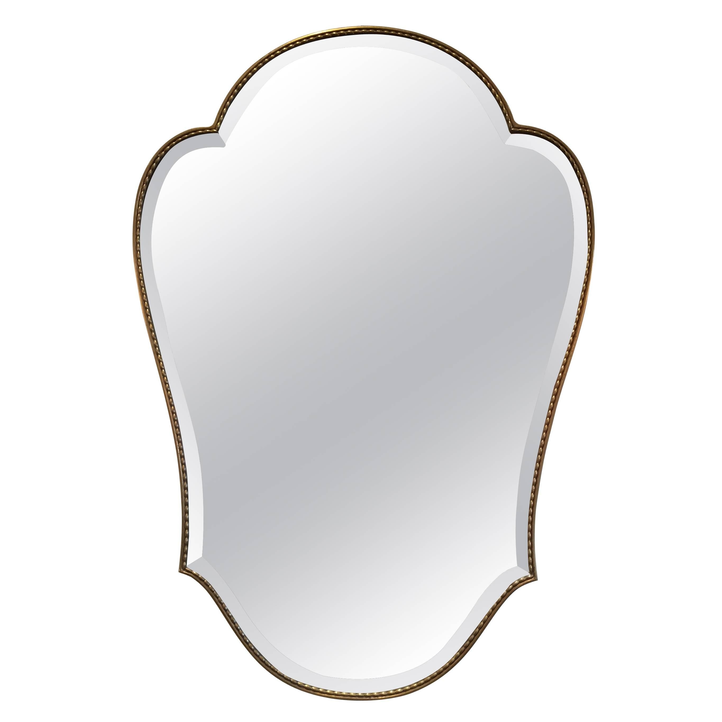1950s Brass Italian Mirror