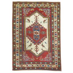 Antique Pictorial Kazak Rug 8