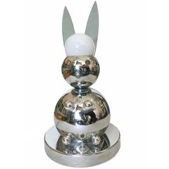 Postmodern Chrome Robot Rabbit Lamp by Torino