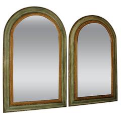 Pair of Continental Carved Wood Mirrors