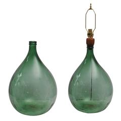 Rare Pair of French Demijohns, and Possible Table Lamps