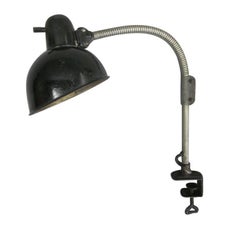 Lampe de bureau Bauhaus/lampe à pampilles allemande début de siècle, modèle 6740 de Christian Dell