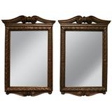 Pair of Solid Bronze Neoclassical Mirrors