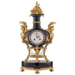 Horloge française du 19ème siècle de style Louis XVI en bronze doré et Sèvres par Tiffany &amp;amp;amp; Co.