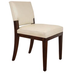 Wood and Leather Side Chair