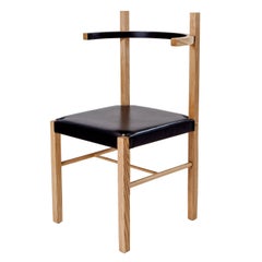 Soren Chair in Cinnamon Ashwood and Black Leather